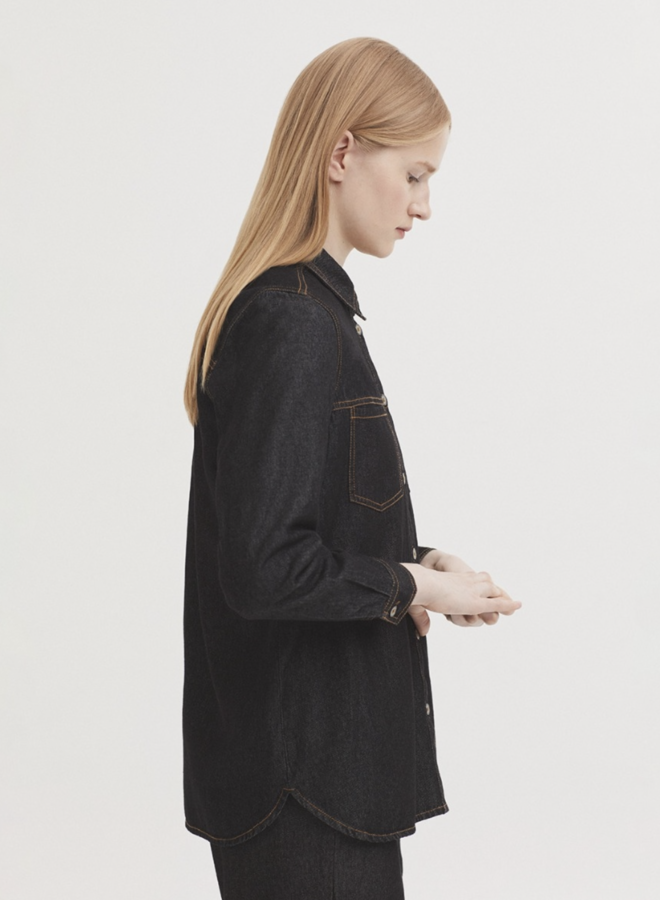 Nice Things - Grey Denim Shirt - Grey Denim