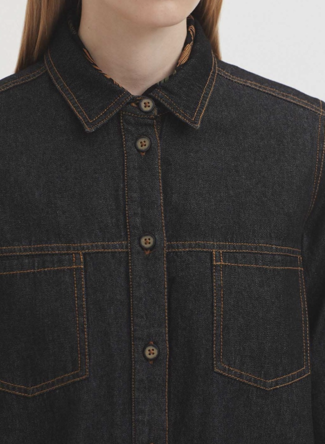 Nice Things - Grey Denim Shirt - Grey Denim