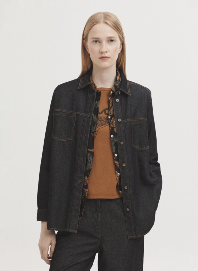 Nice Things - Grey Denim Shirt - Grey Denim
