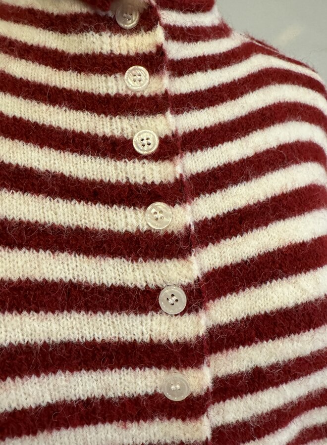 Cardigan Honey Bee - Bordeaux et Beige (One Size)