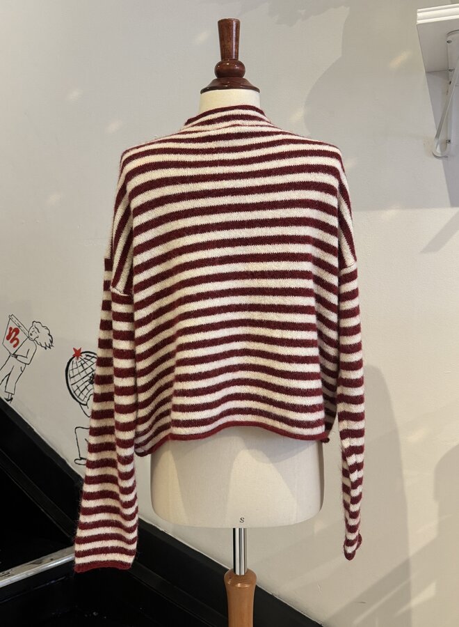 Cardigan Honey Bee - Bordeaux et Beige (One Size)