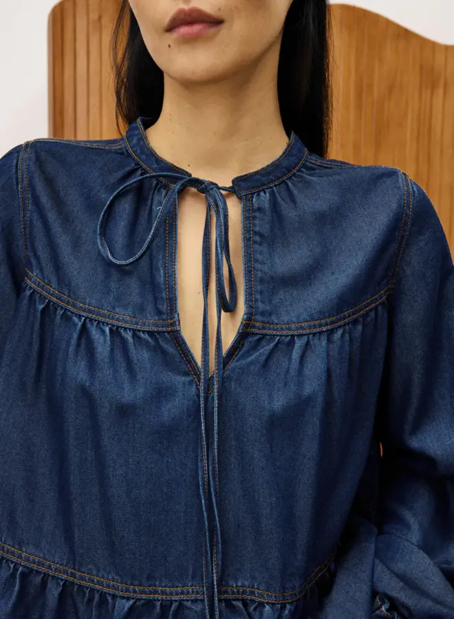 FRNCH - Blouse Cixous - Bleu Jean