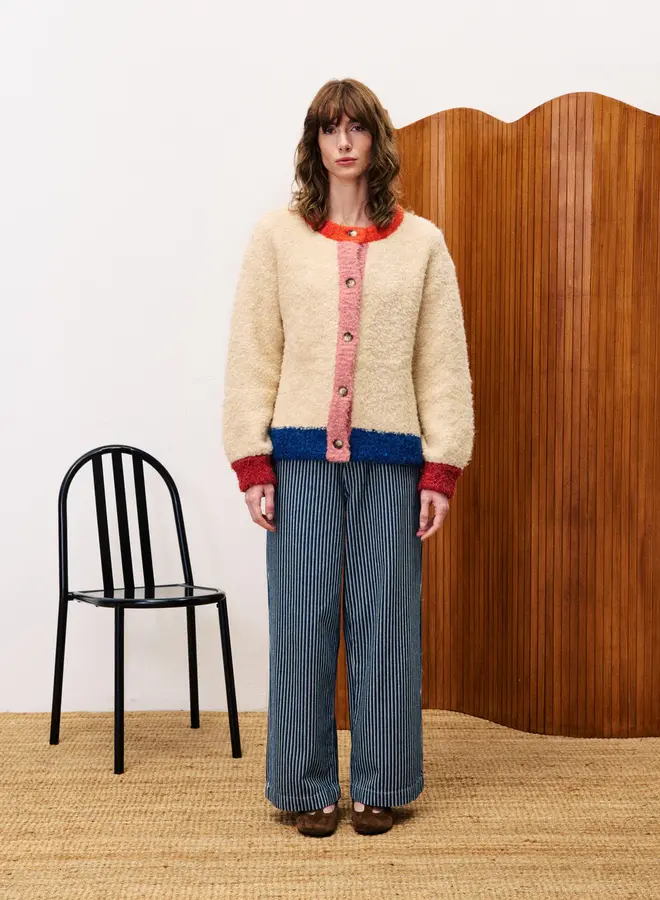 FRNCH - Cardigan Cyclamen - Creme