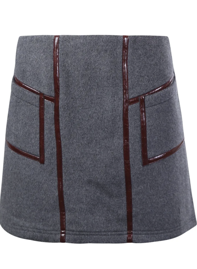 LAAGAM - Frankie Short Skirt - Grey