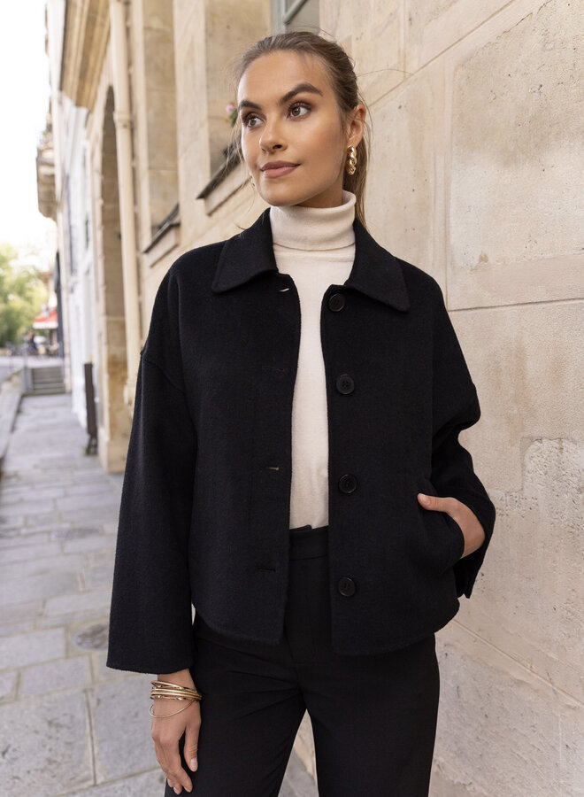 Manteau Short Wool Coat - Noir