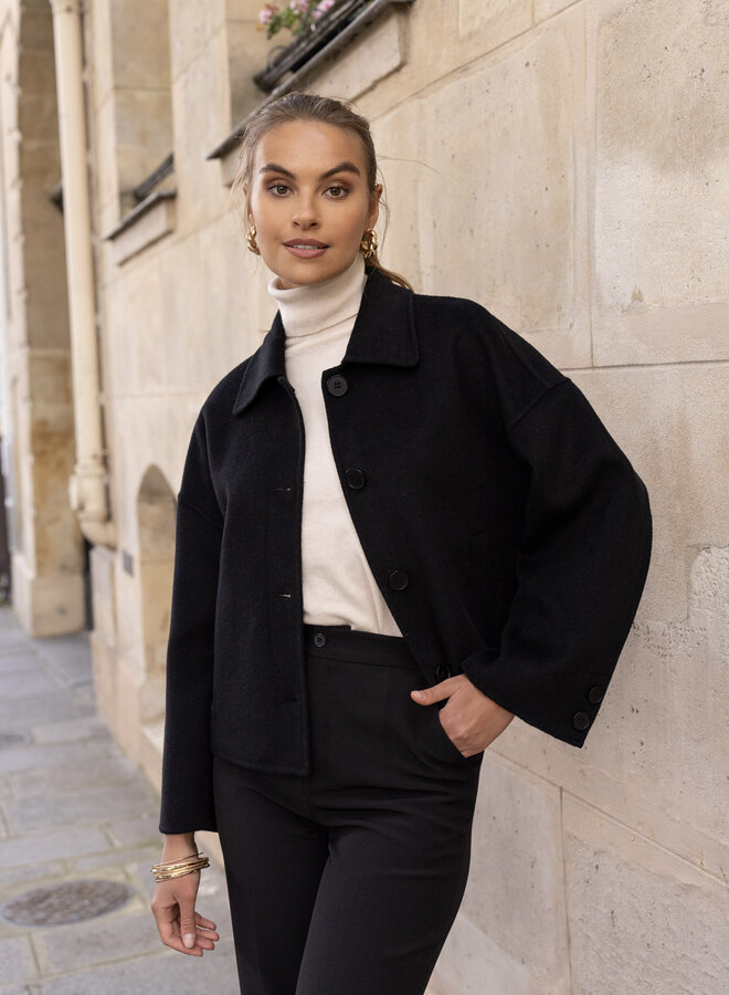 Manteau Short Wool Coat - Noir