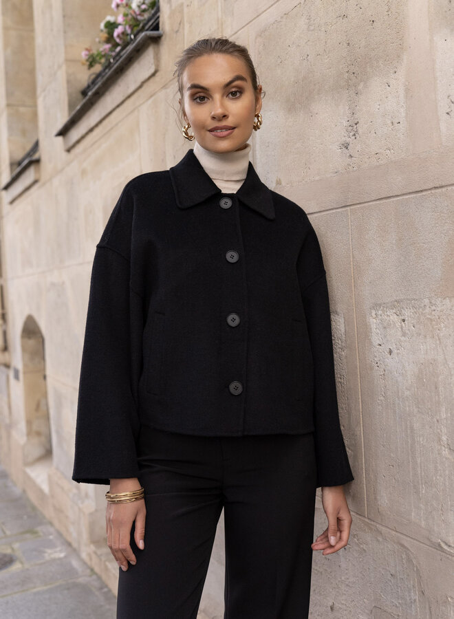 Manteau Short Wool Coat - Noir