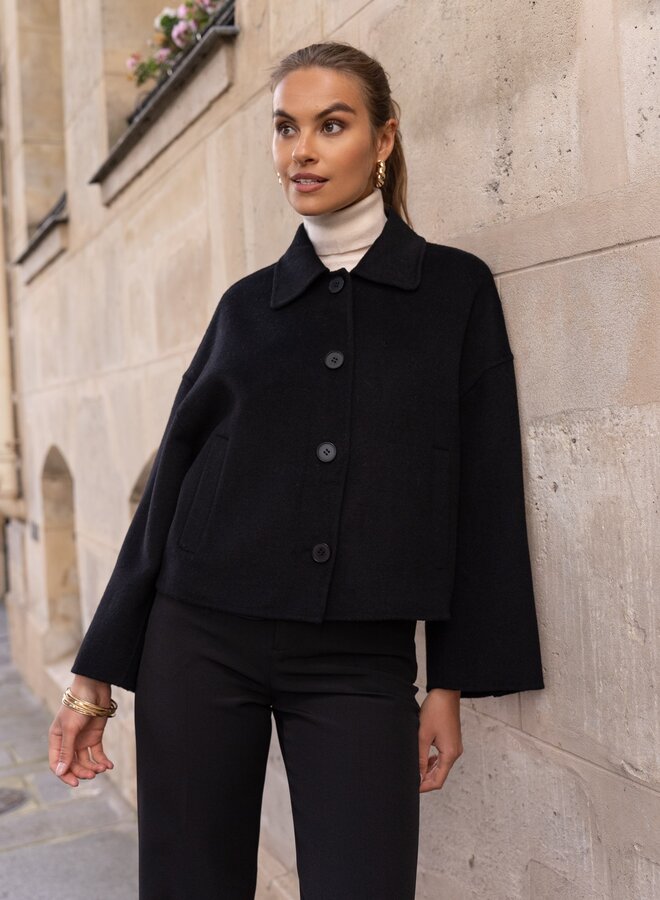 Manteau Short Wool Coat - Noir