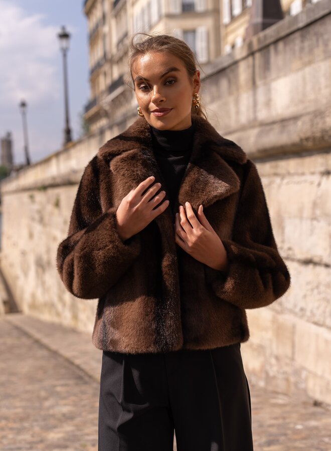 Manteaux Faux Fur Short - Marron