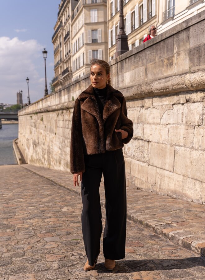 Manteaux Faux Fur Short - Marron