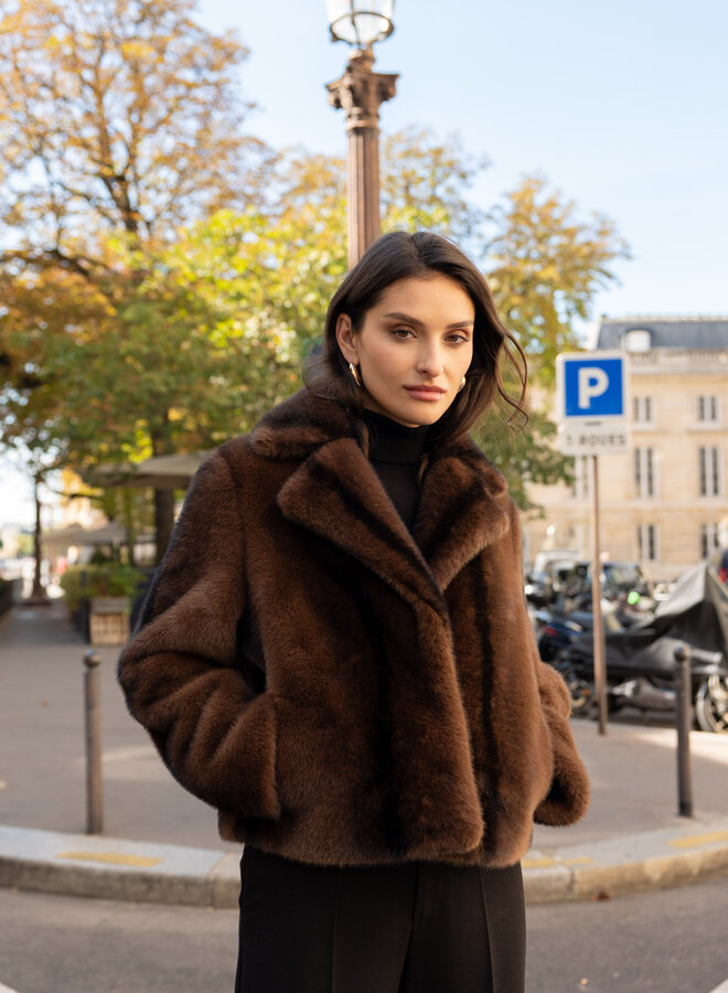 Manteaux Faux Fur Short - Marron