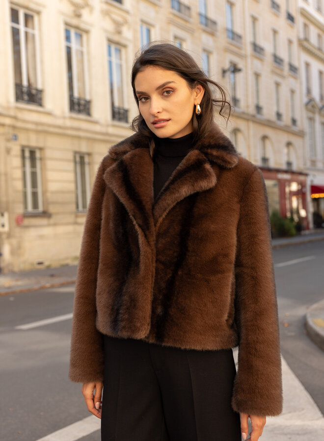 Manteaux Faux Fur Short - Marron