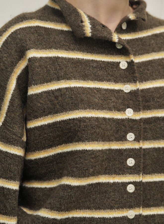 Cardigan Honey Bee - Marron et Jaune (One Size)