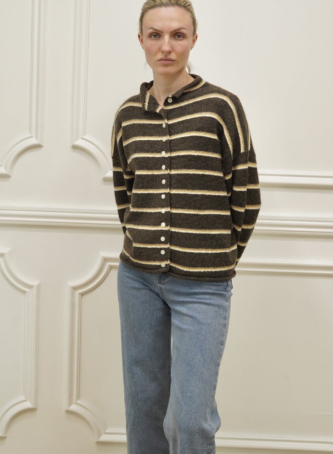 Cardigan Honey Bee - Marron et Jaune (One Size)