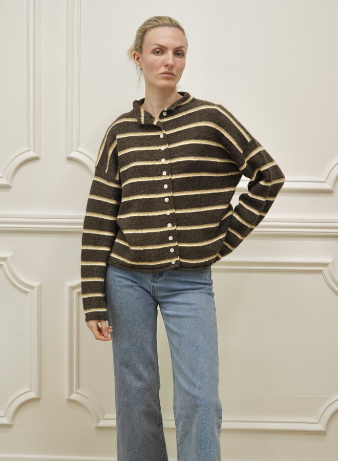 Cardigan Honey Bee - Marron et Jaune (One Size)