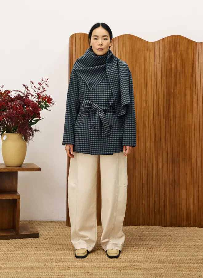 FRNCH - Manteau Shadow - Bleu Marine