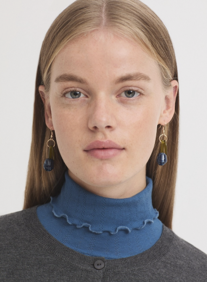 Nice Things - Tulip Earrings - Cobalt Blue