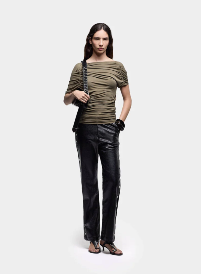LAAGAM - Aeris Draped Top - Khaki