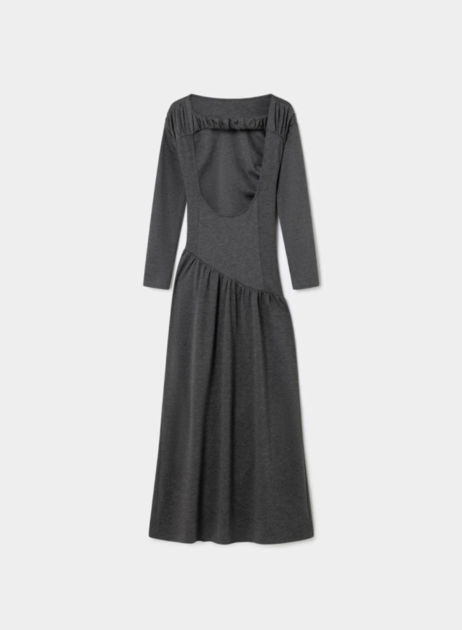 LAAGAM - Musa Draped Long Dress - Grey