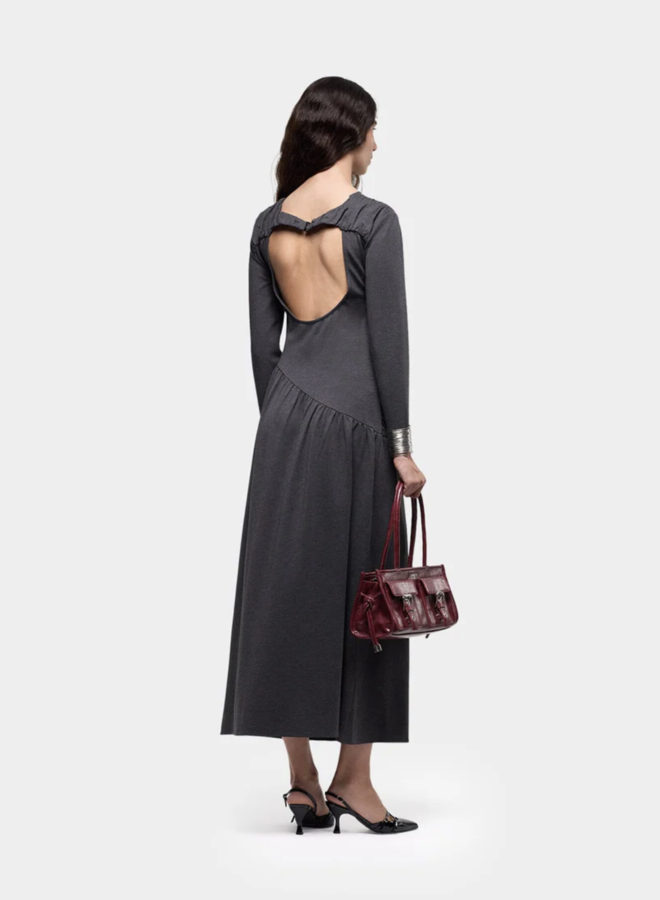 LAAGAM - Musa Draped Long Dress - Grey