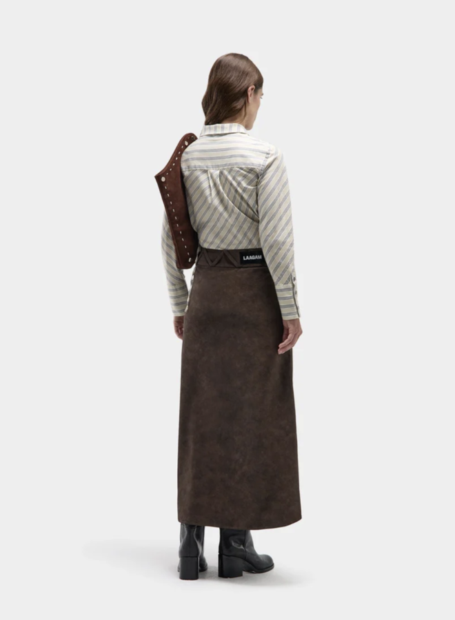LAAGAM - Zinnia Midi Skirt - Brown