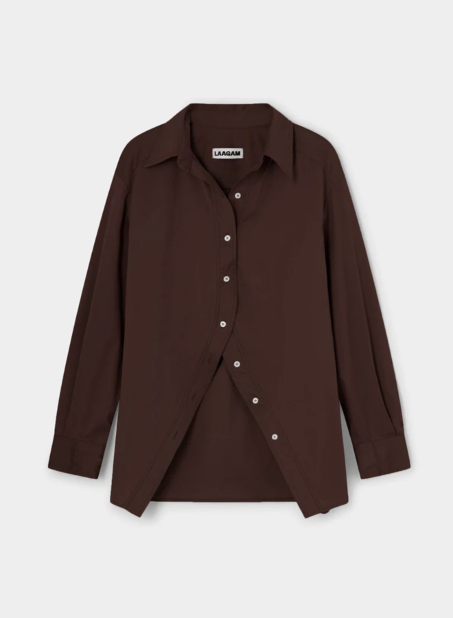 LAAGAM - No Boyfriend Shirt - Brown