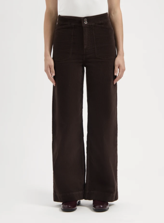 Kuyichi - Farrah Worker Corduroy - Deep Brown