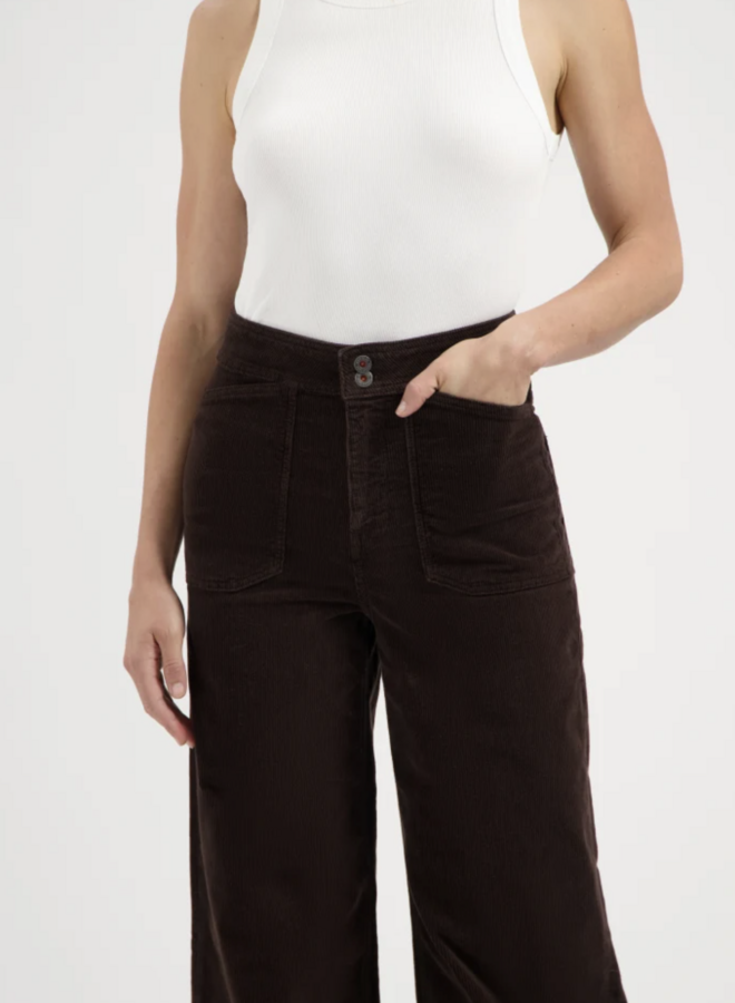 Kuyichi - Farrah Worker Corduroy - Deep Brown