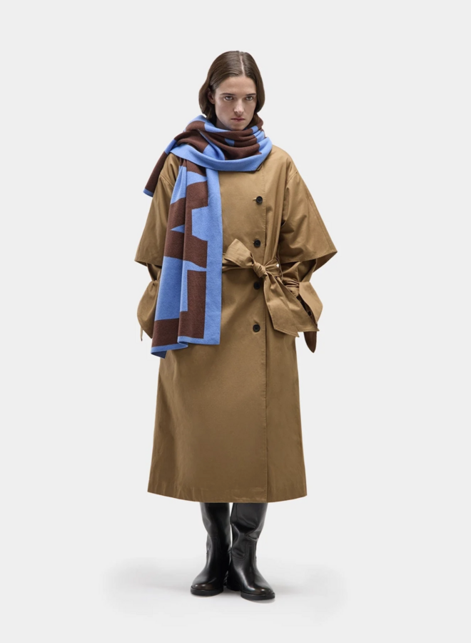 LAAGAM - Damson Logo Scarf - Blue