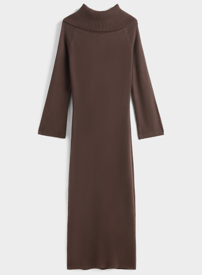 Off Shoulder Knit Robe - Marron (One Size)