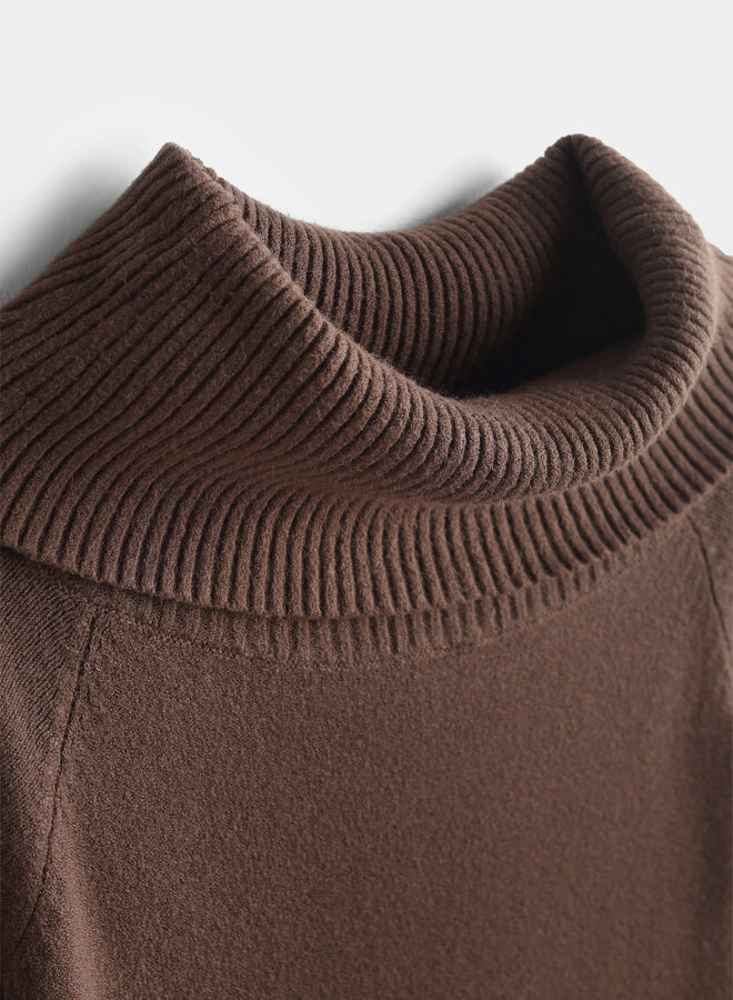 Off Shoulder Knit Robe - Marron (One Size)