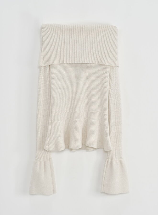 Off Shoulder Knit Elise - Ivory (One Size)