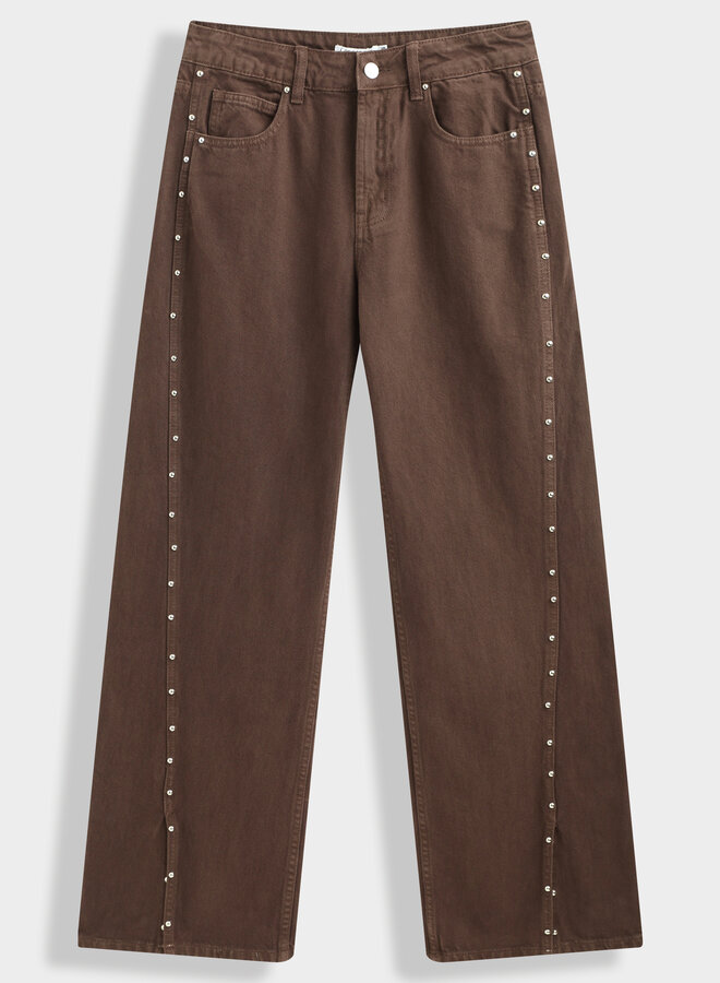 Studded Jeans - Marron