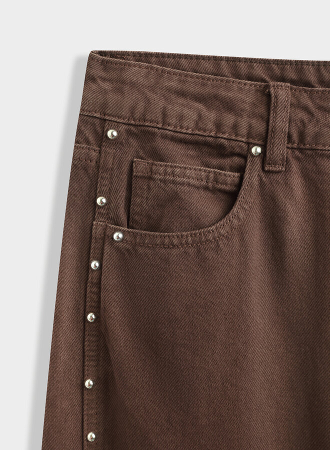Studded Jeans - Marron