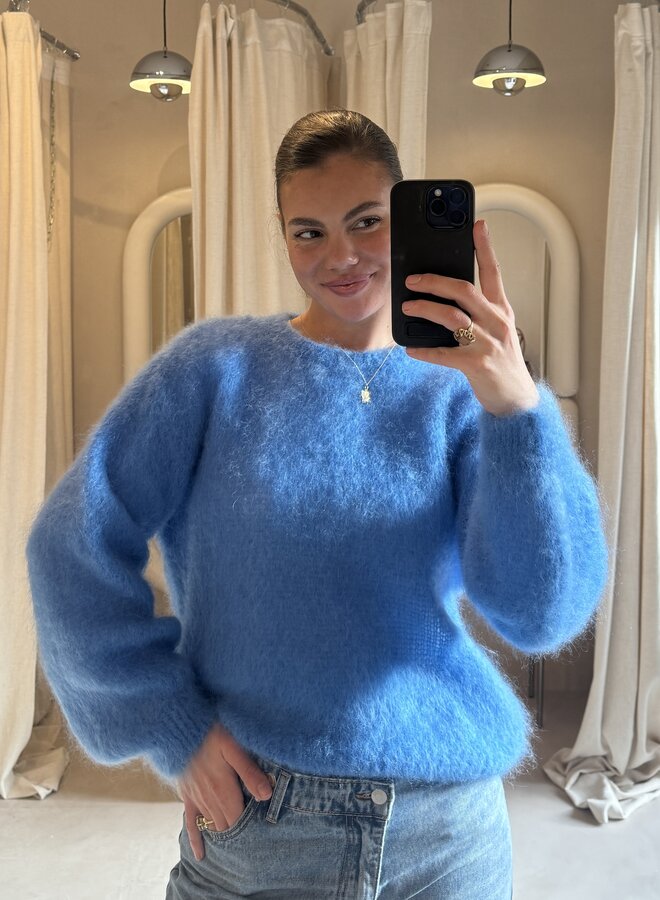Pull Lucy Mohair - Blue Azure (One Size)
