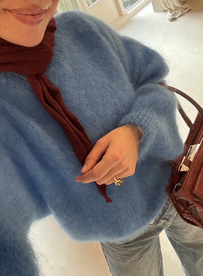 Pull Lucy Mohair - Blue Azure (One Size)