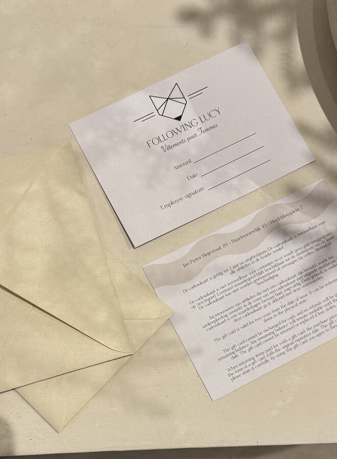 Gift Card Following Lucy