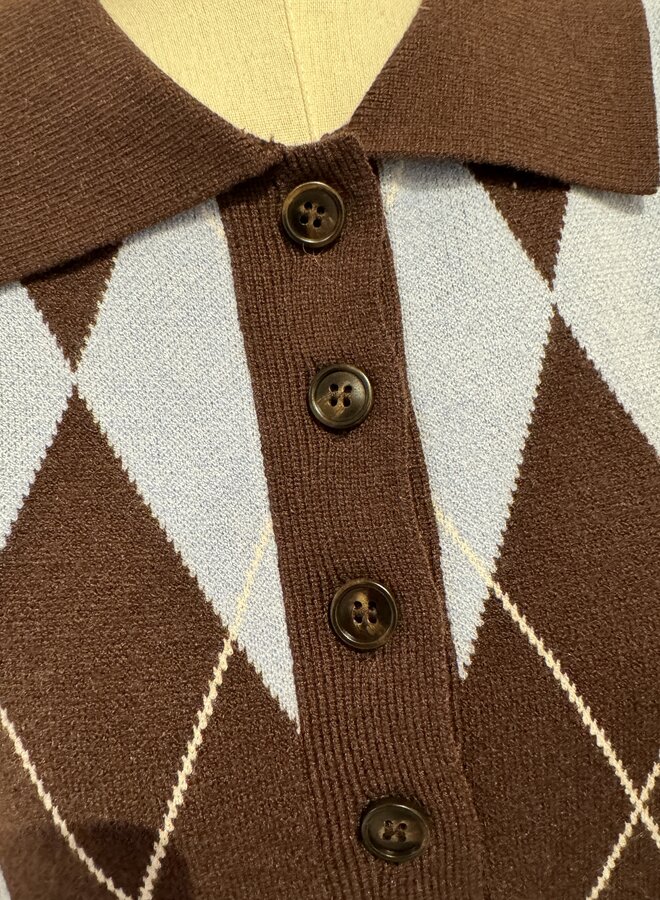 Take me on a golf date - Marron et Bleu (One Size)