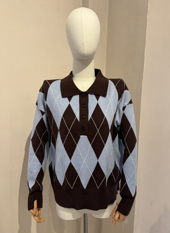 Take me on a golf date - Marron et Bleu (One Size)