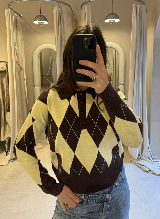 Take me on a golf date - Marron et Jaune (One Size)