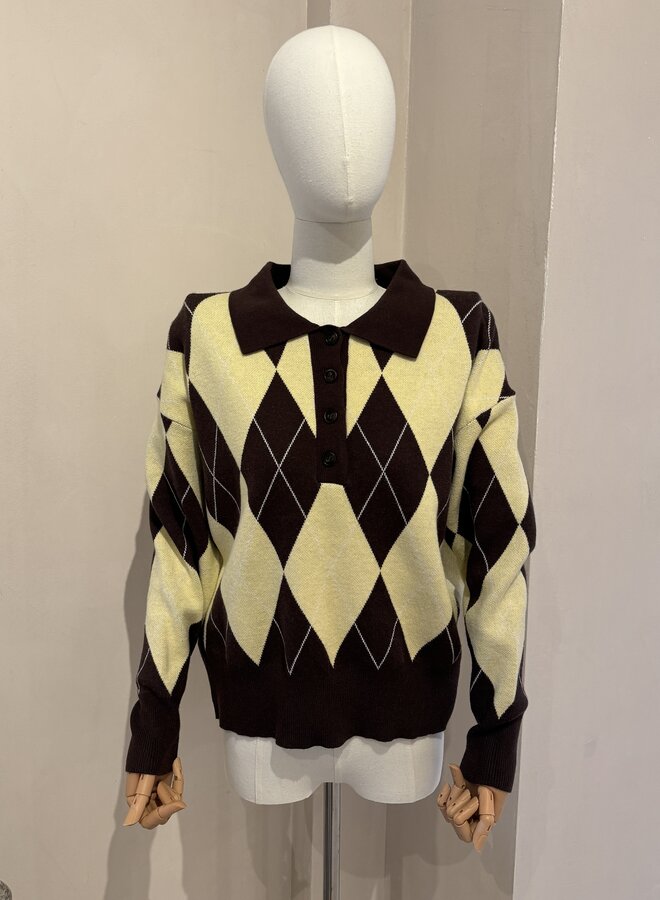 Take me on a golf date - Marron et Jaune (One Size)