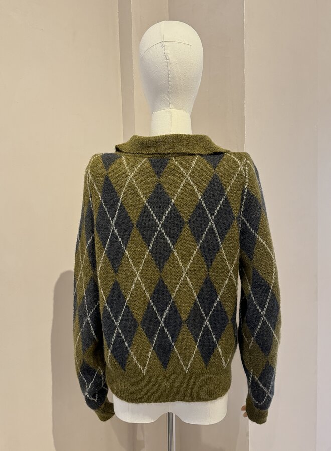 Pull Cecile - Vert et Bleu (One Size)