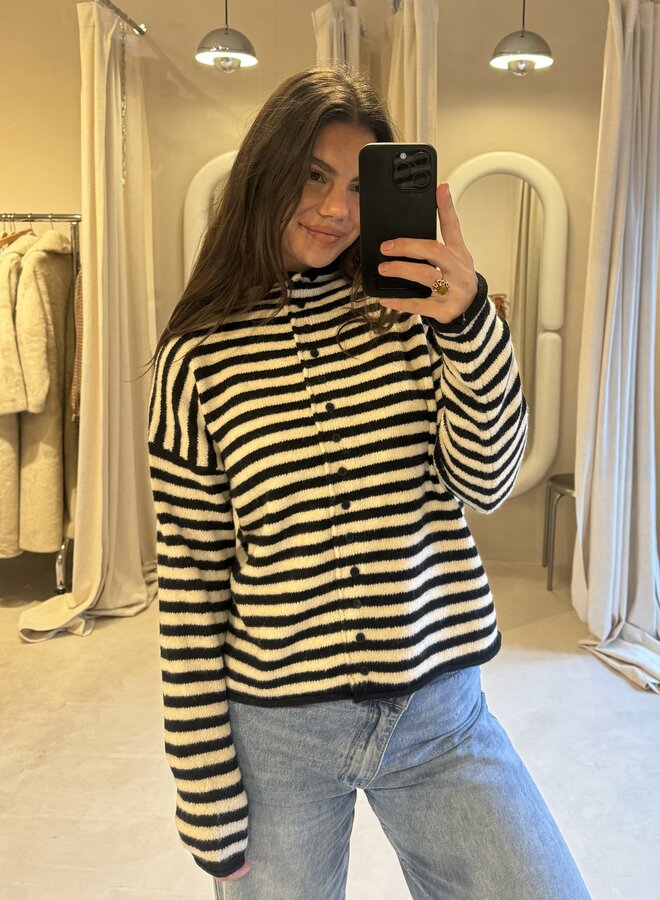 Cardigan Honey Bee - Noir et Beige (One Size)