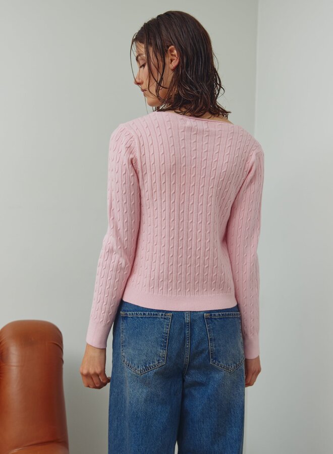 Noella - N-Laliah Knit Cardigan - Baby Pink