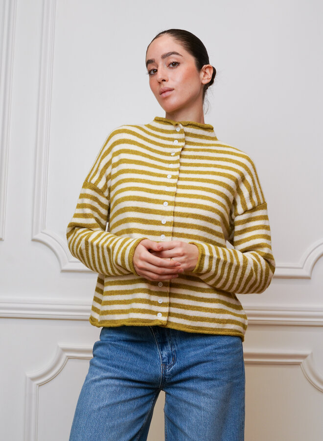 Cardigan Honey Bee - Vert Olive (One Size)