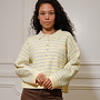Pull Polo Stripes Loutje - Jaune et Gris