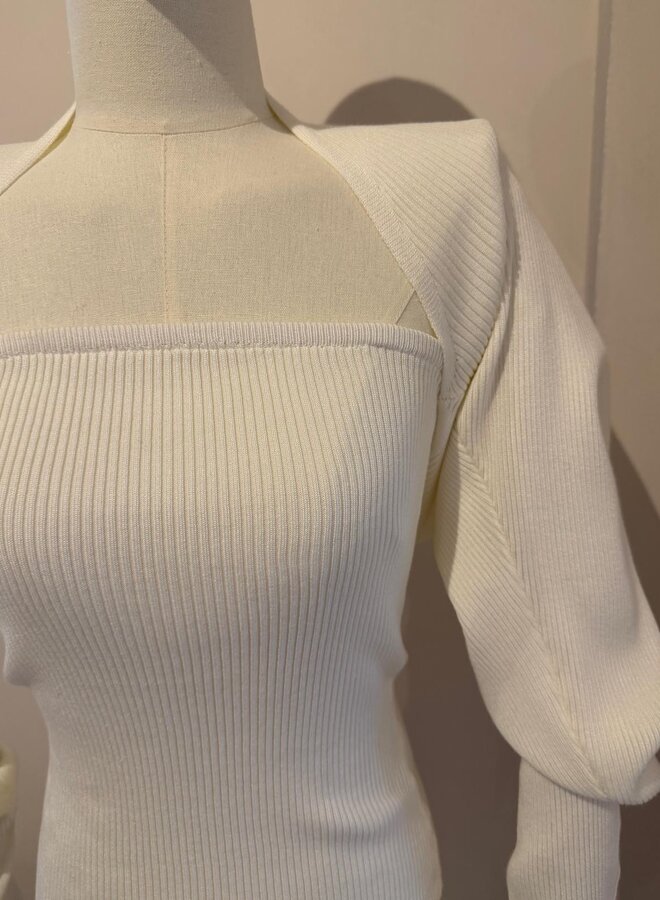 Set Kylie (Top & Sleeves) - Blanc