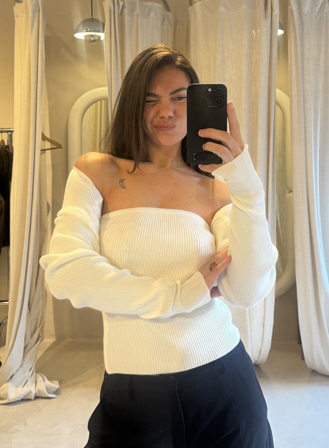 Set Kylie (Top & Sleeves) - Blanc
