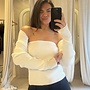 Set Kylie (Top & Sleeves) - Blanc
