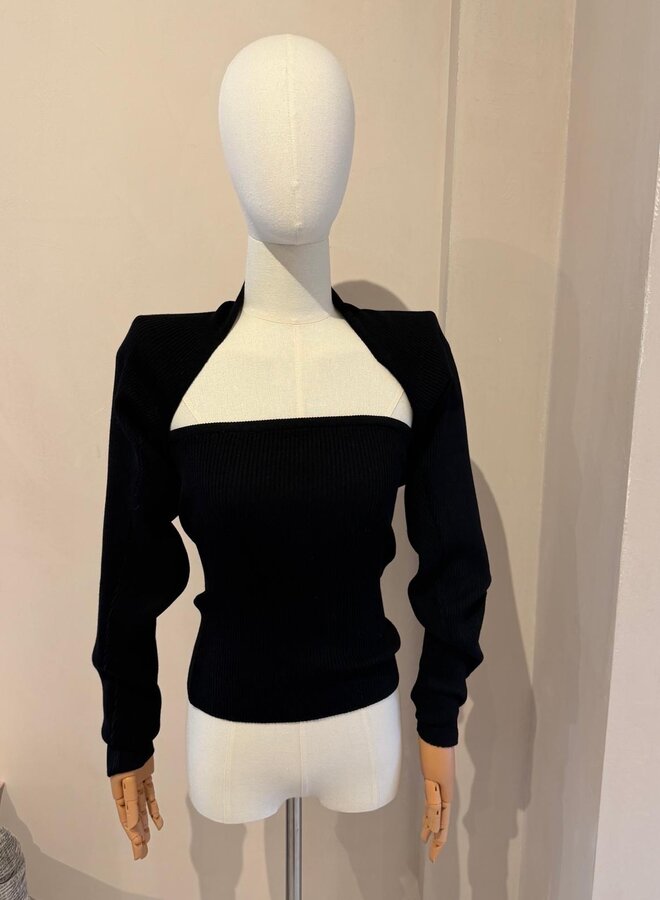 Set Kylie (Top & Sleeves) - Noir